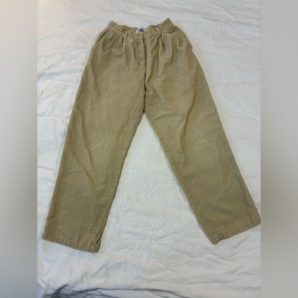 Vintage‎ L.L.Bean Corduroy Pants Women's 6 High-Rise The Vintage Twin Beige - Picture 4 of 8